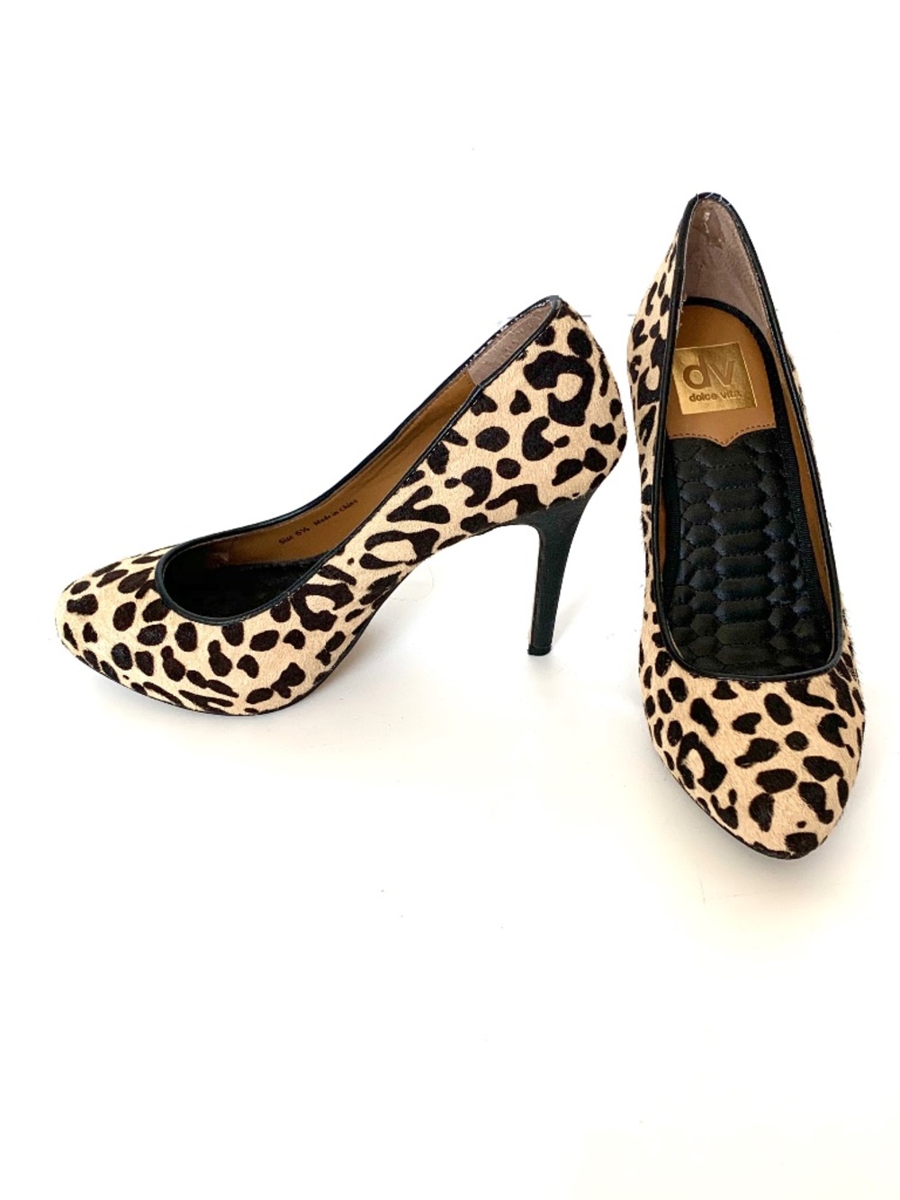 Dolce Vida Animal Print Pony Hair Heels